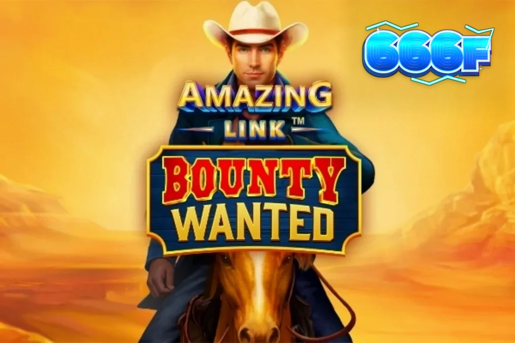 Tampilan visual permainan slot Amazing Link Bounty Wanted dengan tema koboi